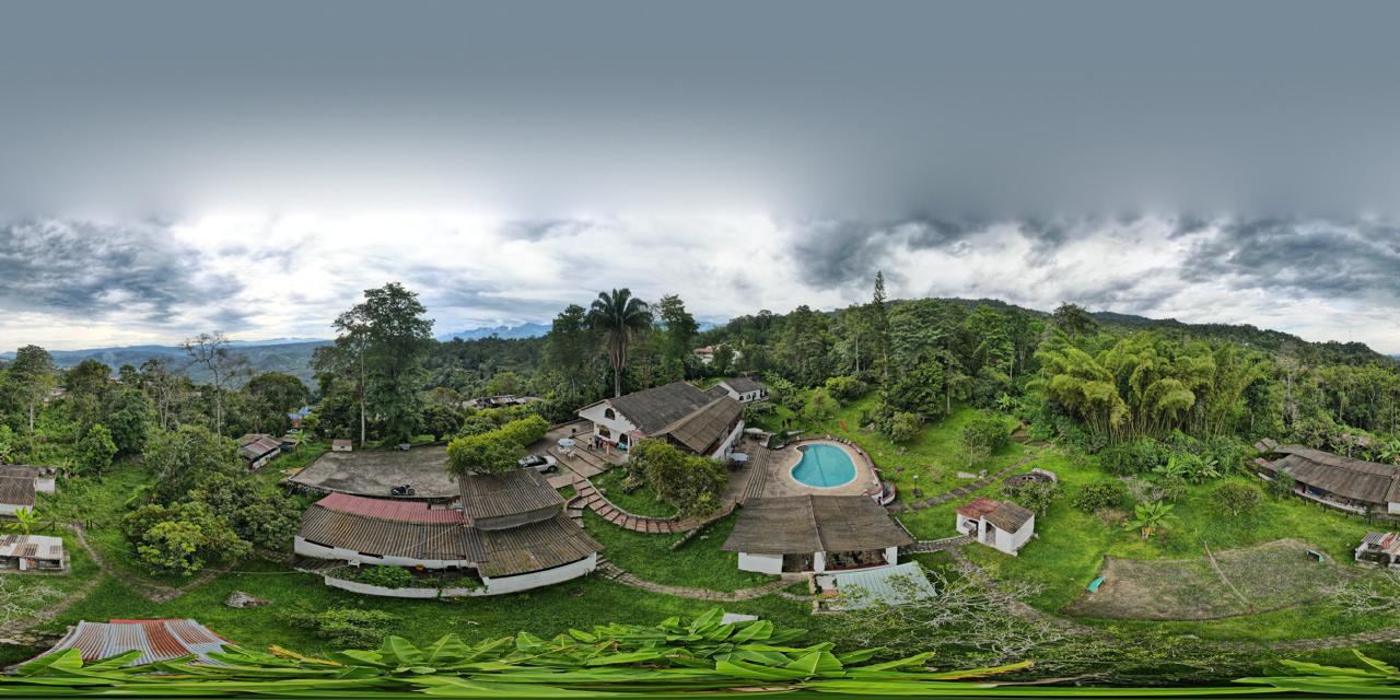 Vista aérea de la sede campestre